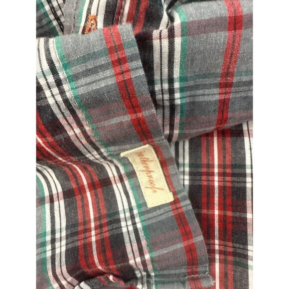 Weatherproof Vintage Mens XL Plaid Shirt Red Blue Flannel Long Sleeve Casual - Picture 5 of 7